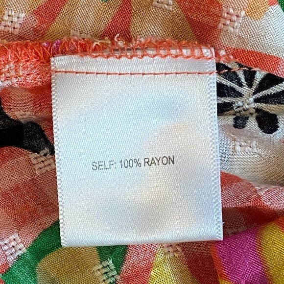 Jane + Delancey Floral Button Down Short Sleeve Shirt Sz S #141S - Picture 7 of 8